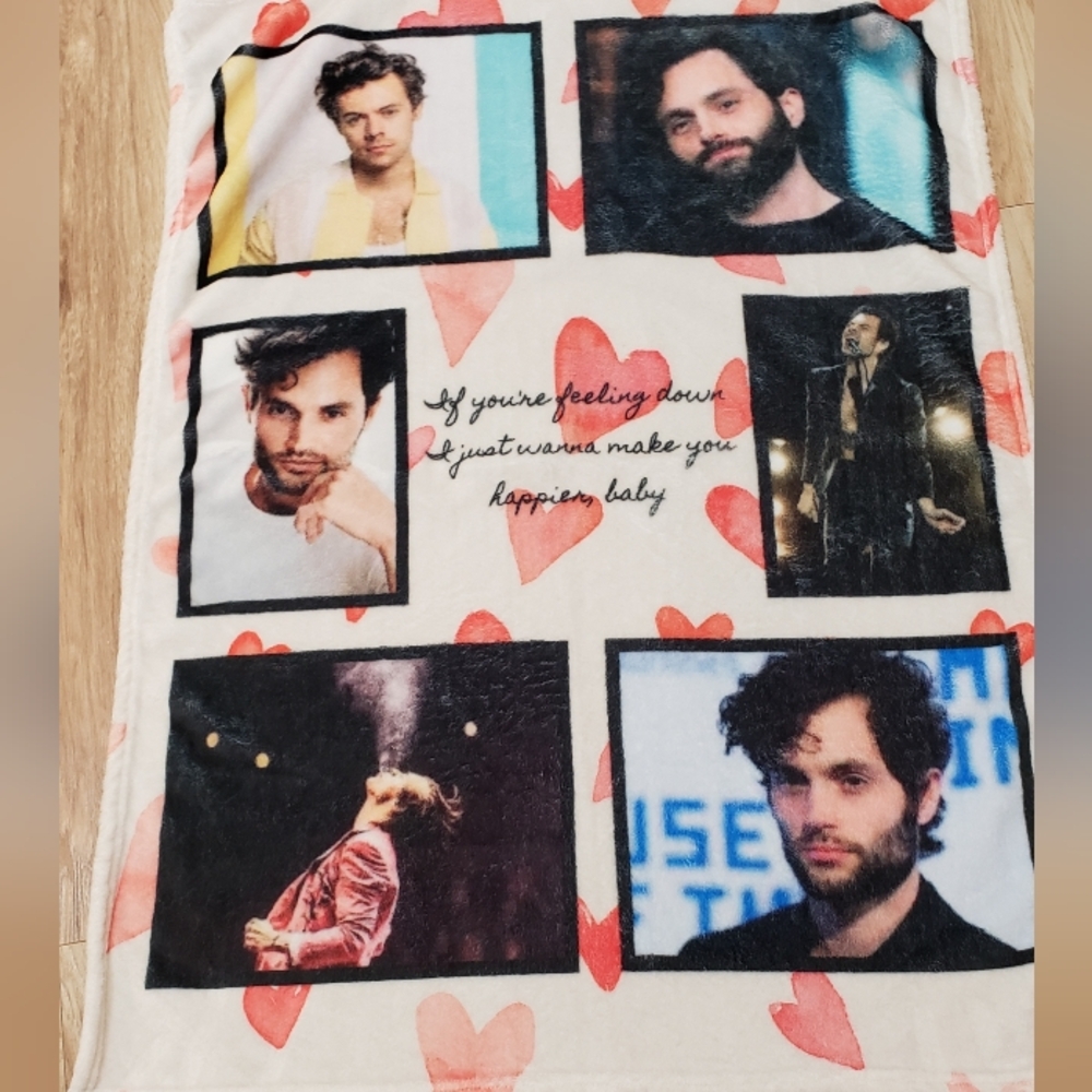 Boy Band Valentine Liam,one Direction,gossip Girl Penn Badgley,Throw Blanket
